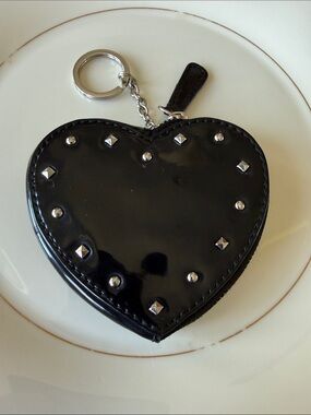 Coach heart coin purse